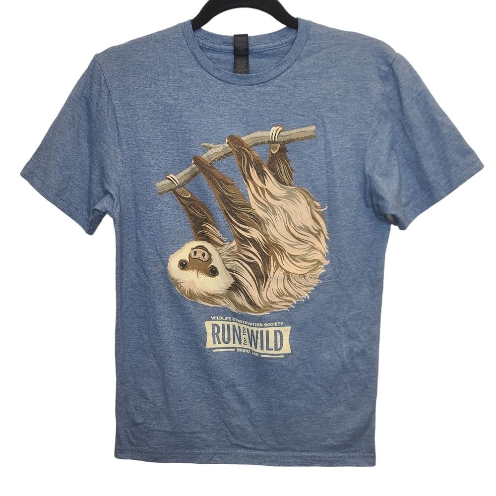 Widlife Conservation Society 2022 Bronx Zoo Slot Run for the Wild Blue Tshirt S